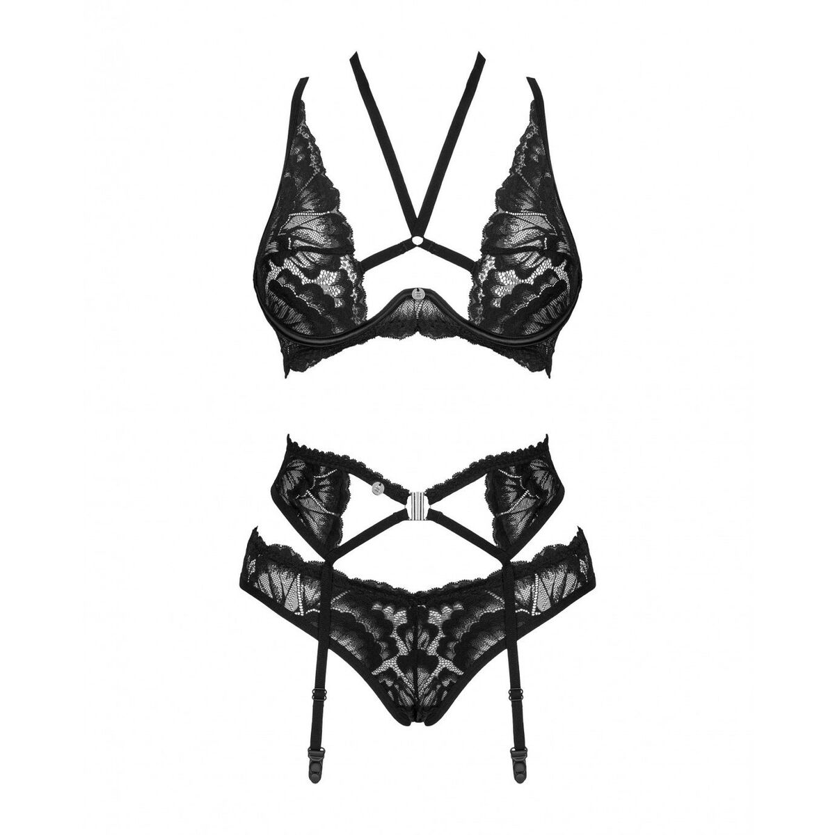 Set med underkläder Obsessive Alessya Svart XS/S